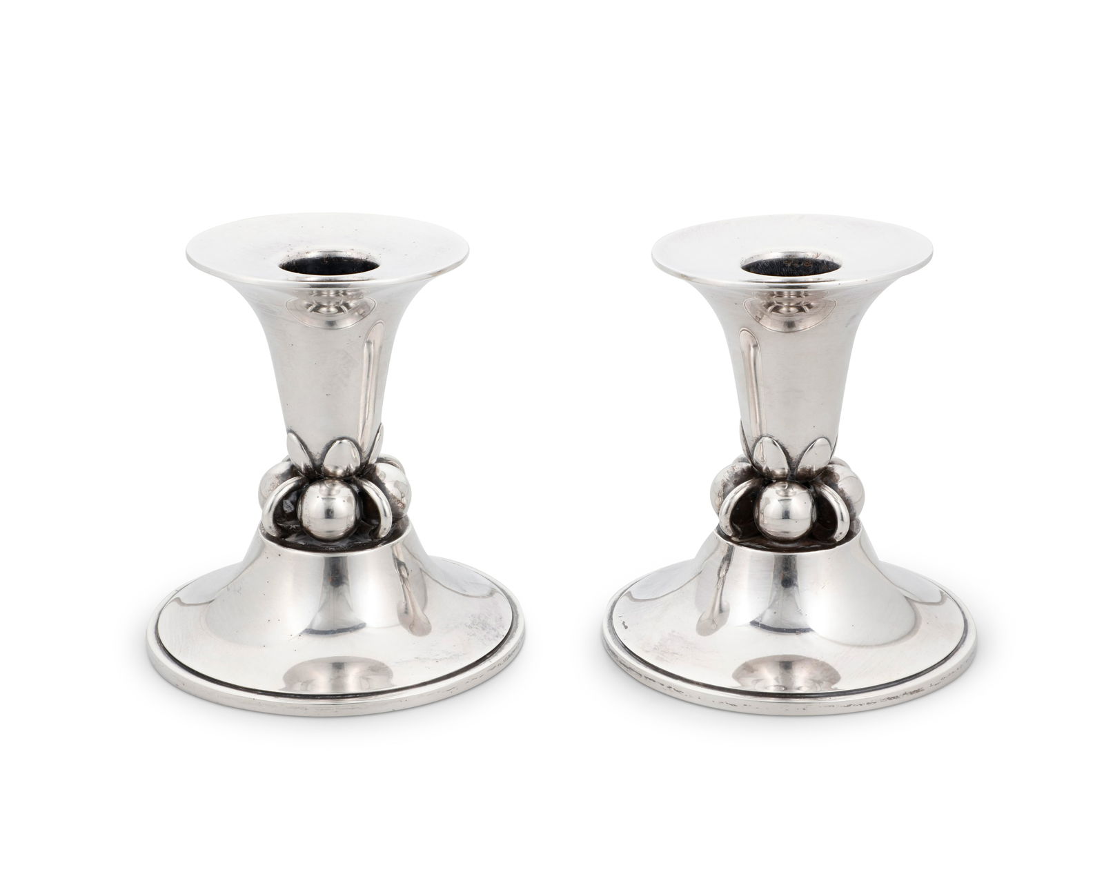 A pair of Georg Jensen U.S.A. sterling silver candlesticks (1 of 3)