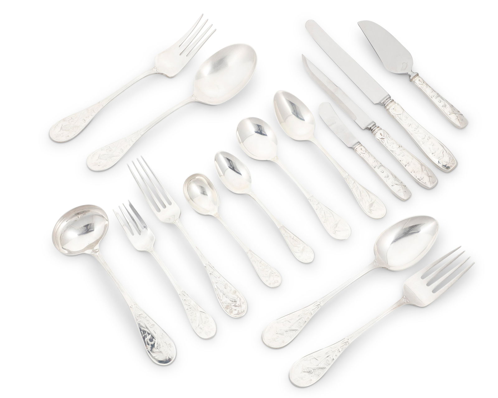 A Tiffany & Co. sterling silver 'Audubon' flatware service (1 of 4)