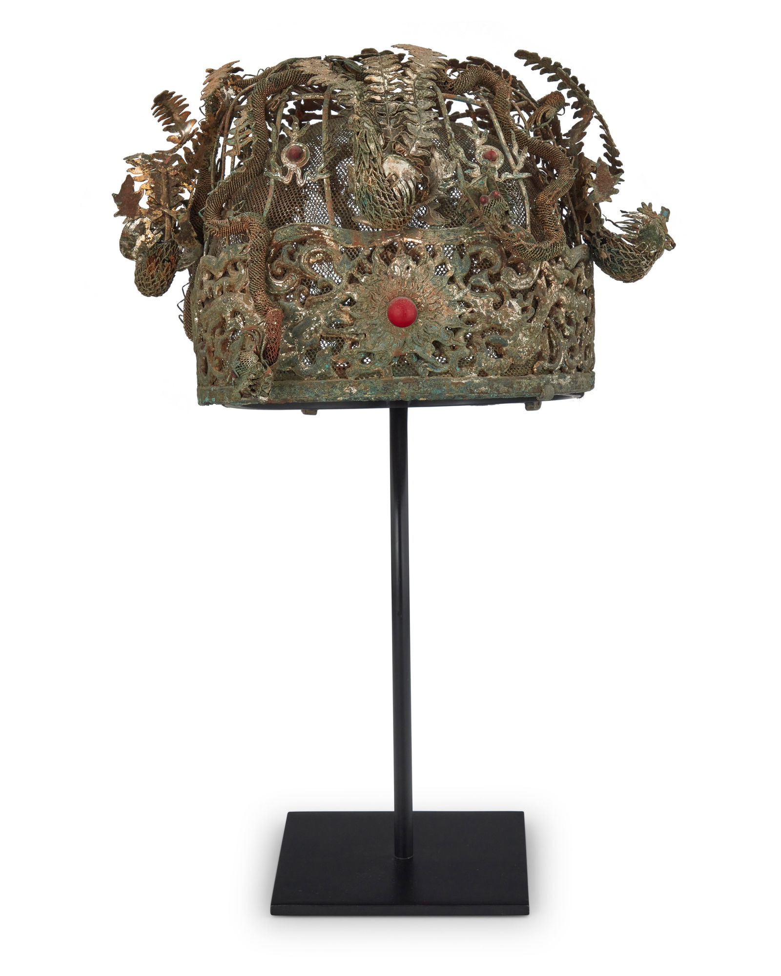 A Chinese silver metal filigree wedding headdress (1 of 5)