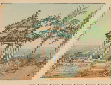 Hiroshi Yoshida (1876-1950), "Park in Canton," 1941