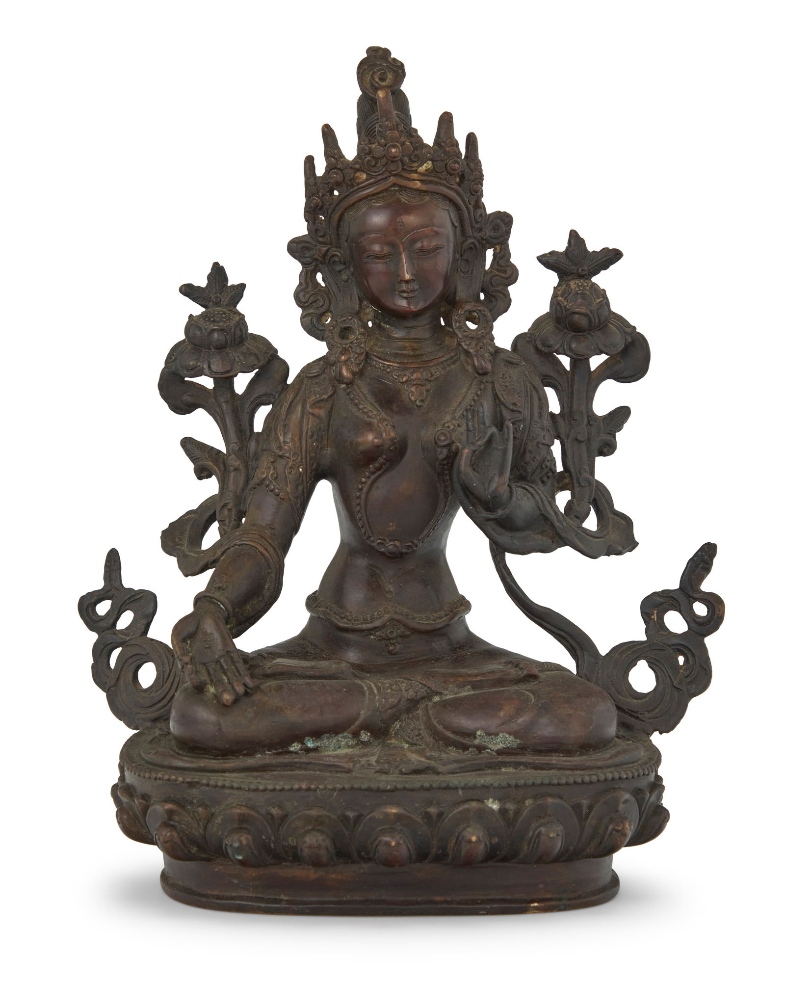 A Tibeto-Chinese bronze figure of Tara (1 of 6)