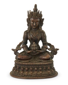 A Tibeto-Chinese bronze figure of Amitayus
