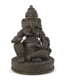A South Asian bronze figure of Ganesha