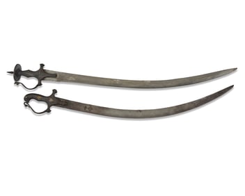 Two Indo-Persian 'shamshir' swords