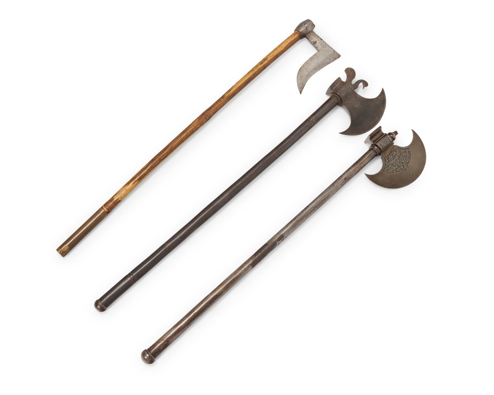 Three Indo-Persian battle axes (1 of 8)