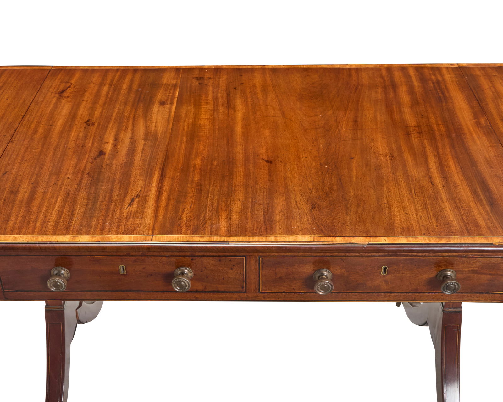 A Regency mahogany sofa table - 9