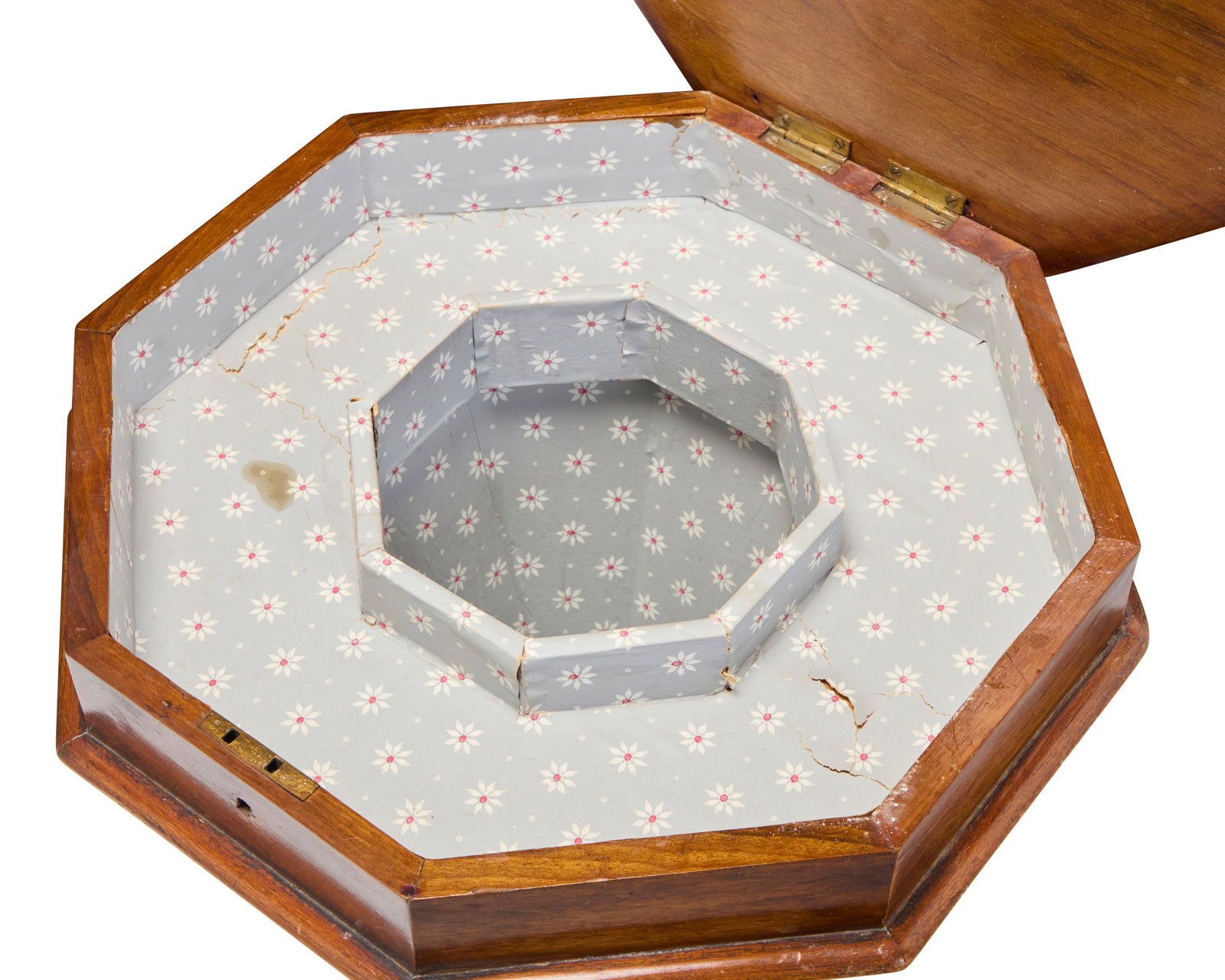 A Regency burl walnut work table - 5