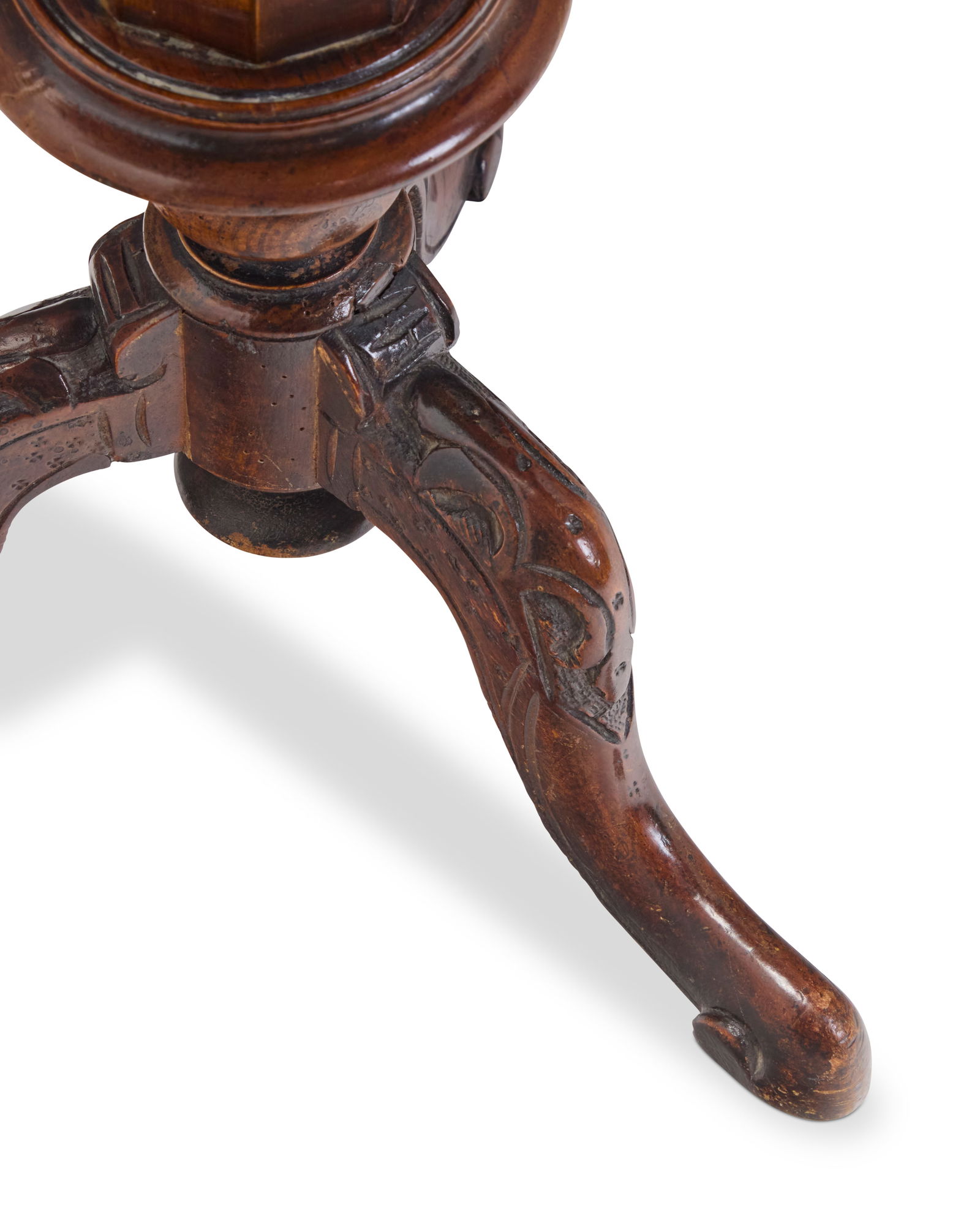 A Regency burl walnut work table - 7