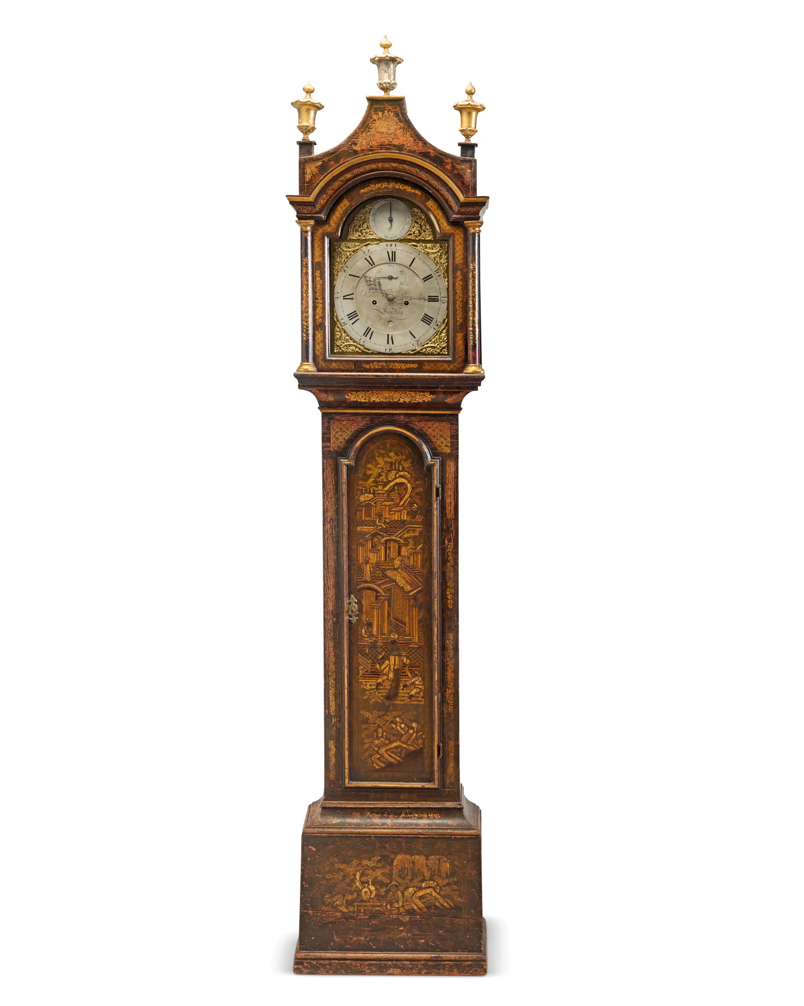 A George III japanned longcase clock (1 of 13)