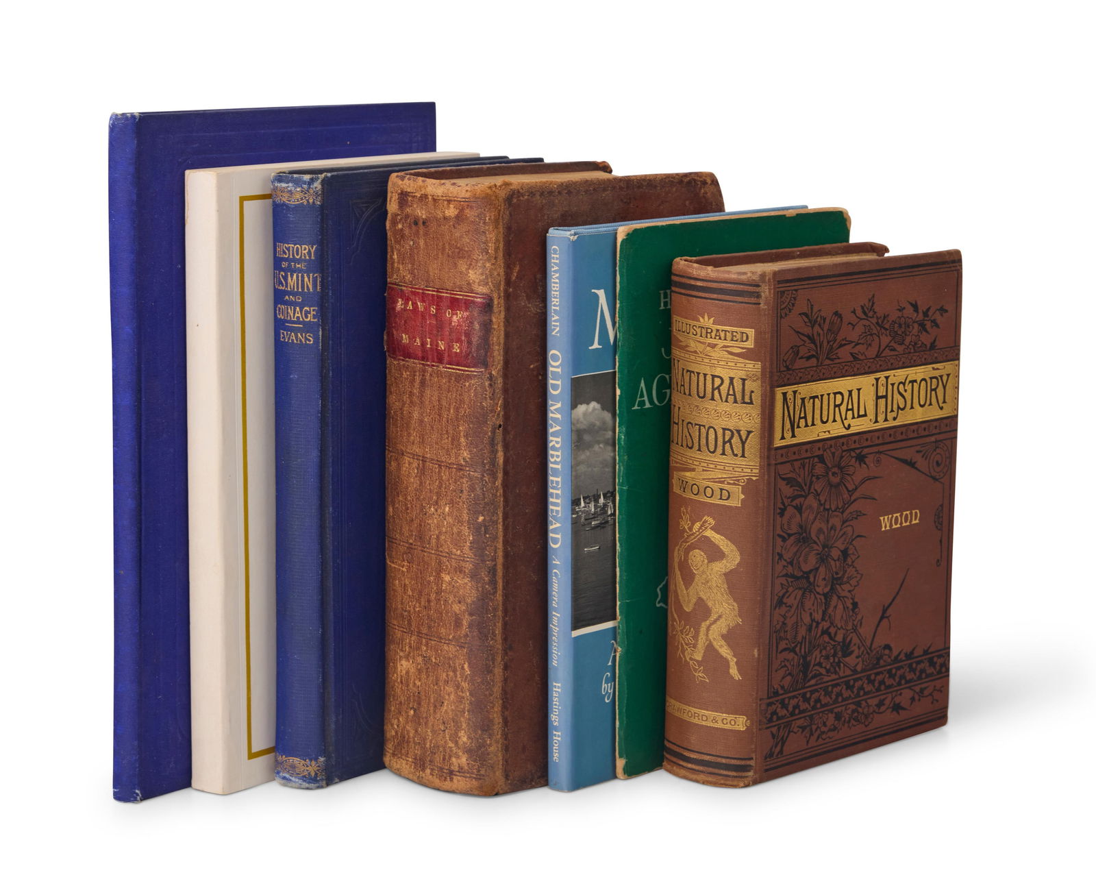 A group of American history books: A group of American history books 1822-1978 Seven works: "Laws of the State of Maine; to Which Are Prefixed the Constitution of the U. States and of Said State" Portland: William Hyde, 1822 The