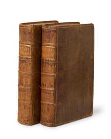 "Spectacle de la Nature: Or, Nature Display'd" Volumes I and II, 1740, Hardcover books in two