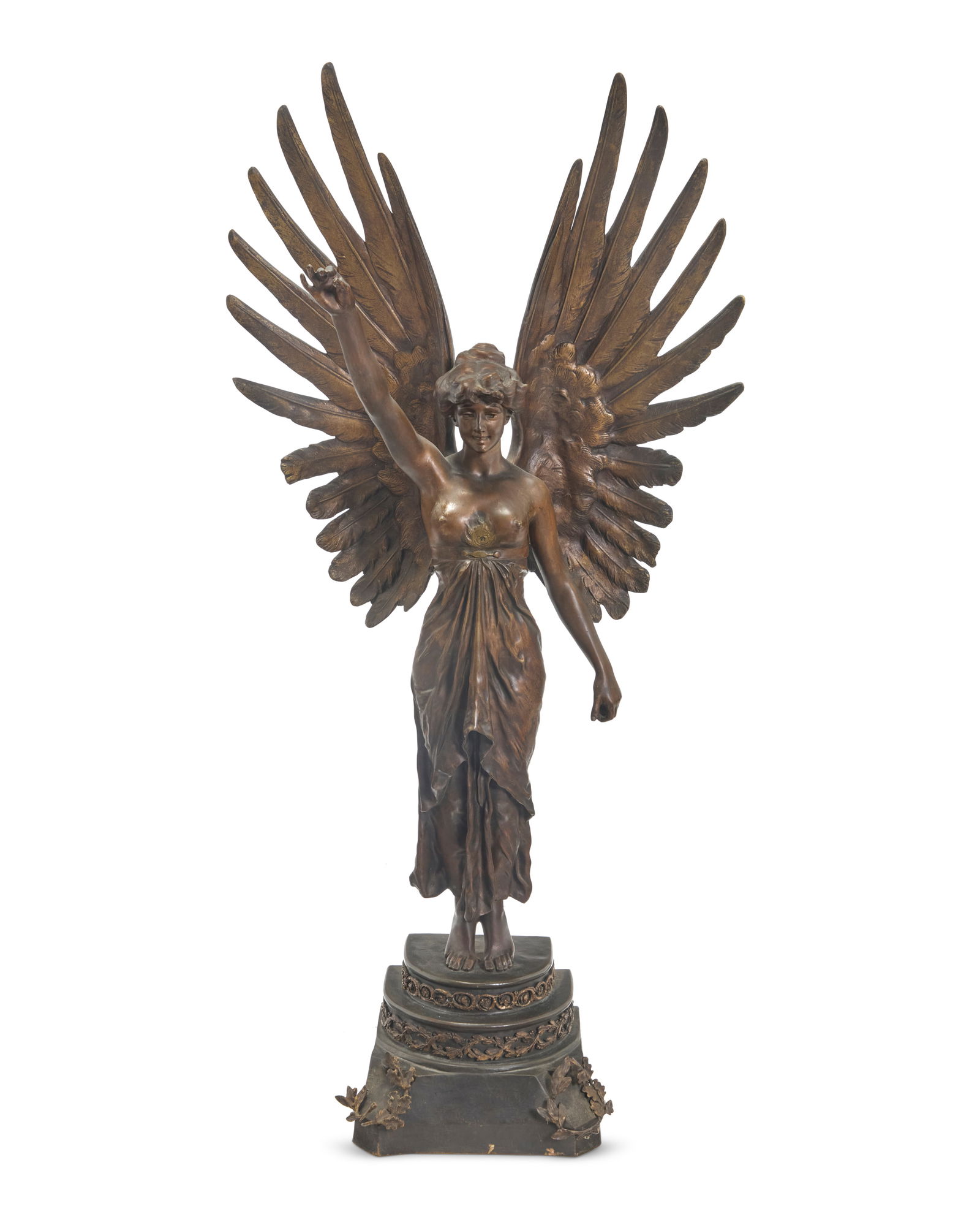 After Henryk Kossowski (1855-1921), A patinated bronze figure of Victory, 20th century (1 of 6)