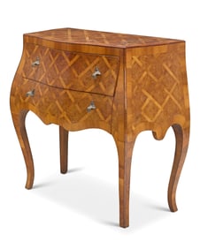 A Louis XV style parquetry commode