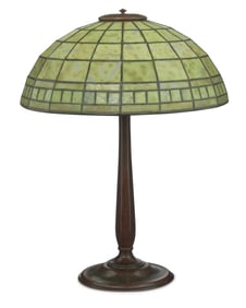 A Tiffany Studios leaded glass table lamp
