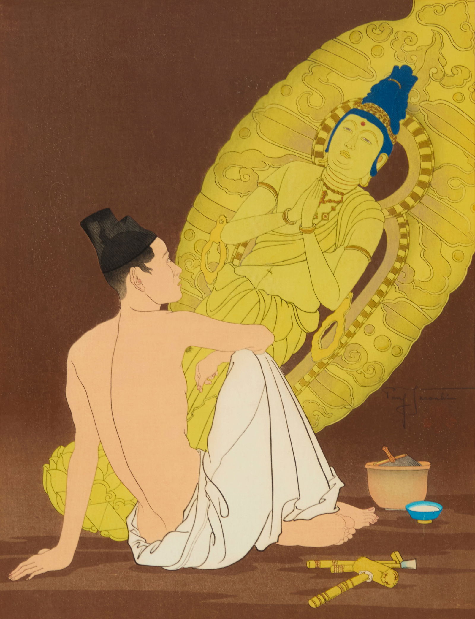 Paul Jacoulet (1902-1960), "Le Genie Sans Noms. Coree," 1953 (1 of 5)