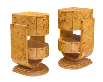 A pair of Austrian Art Deco style side tables
