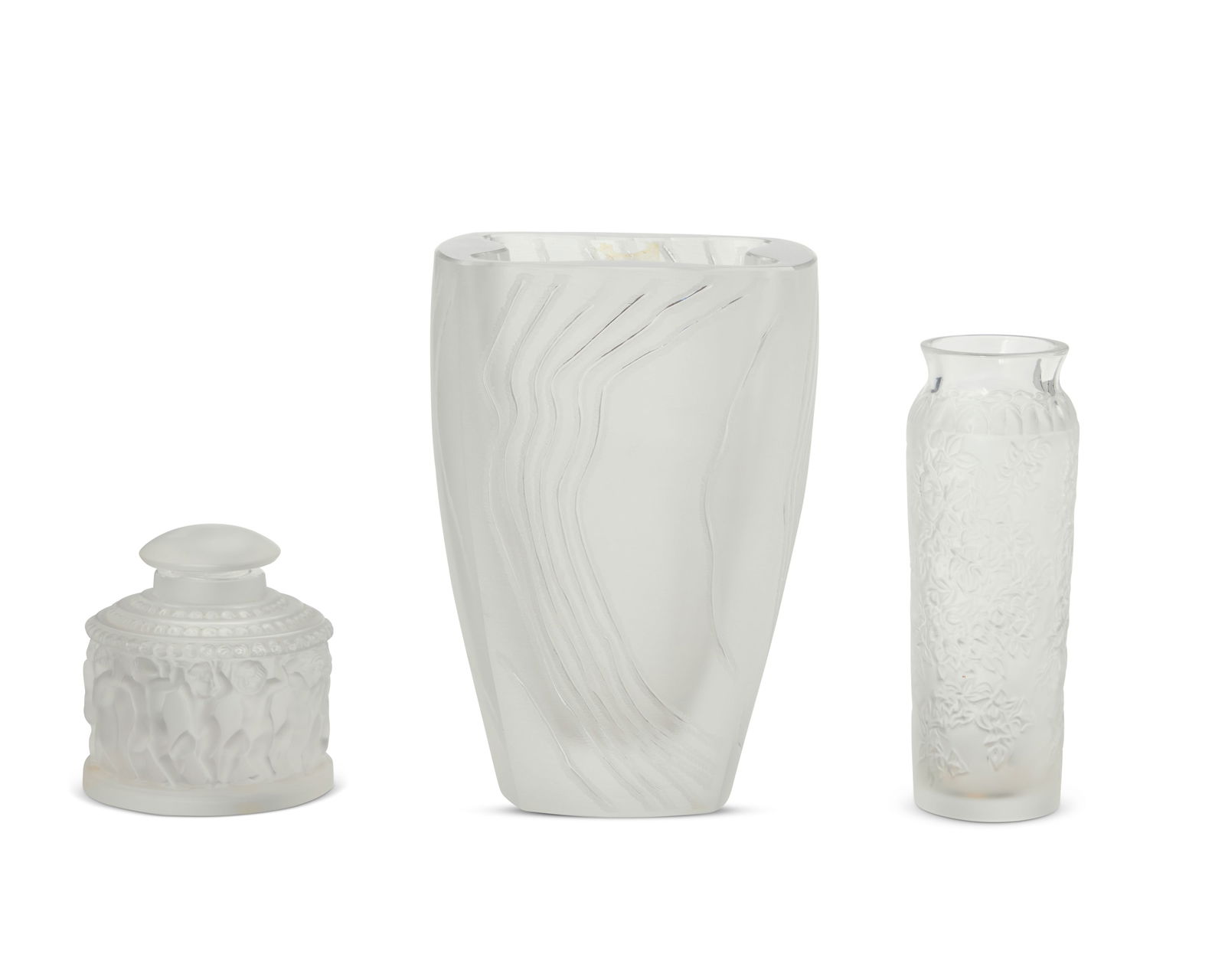 Three Lalique glass vessels (1 of 7)