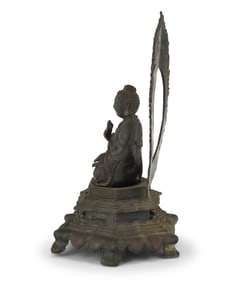 An Asian bronze figure of Amitabha