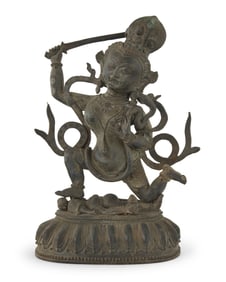 An Asian bronze figure of Achala