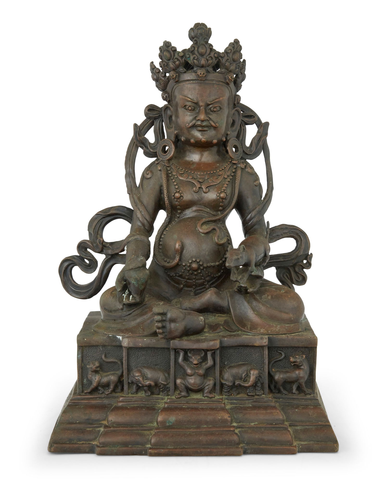 An Asian bronze figure of Jambhala (1 of 5)