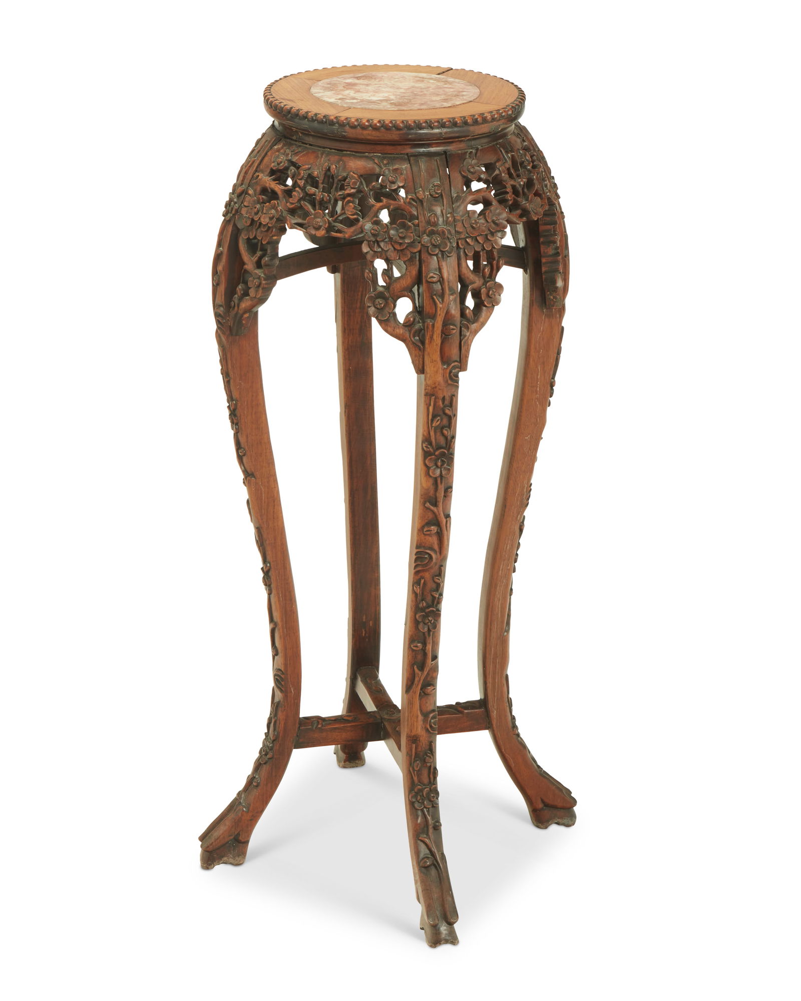 A Chinese carved wood plant stand (1 of 6)