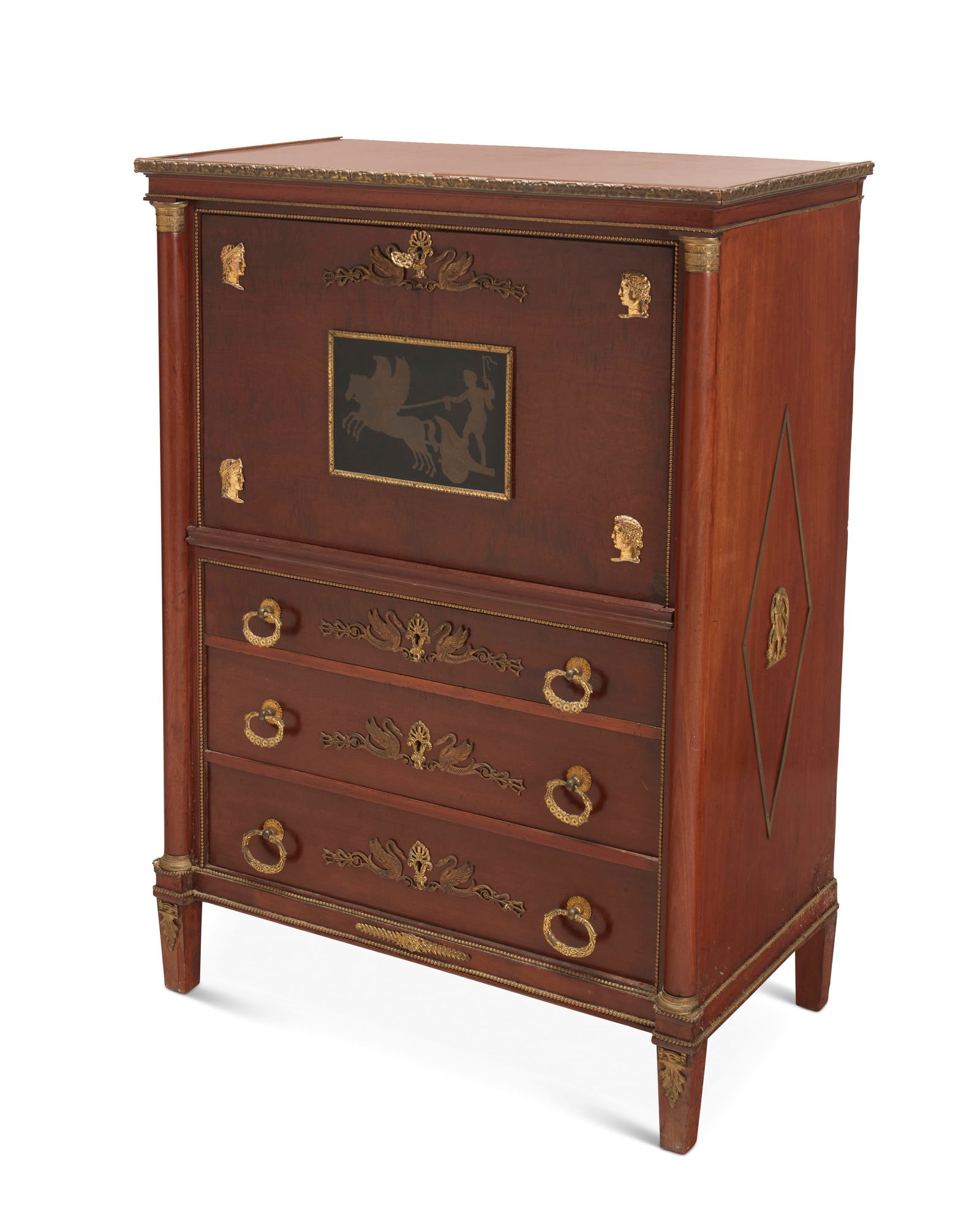 An Empire style drop front secretary (1 of 9)