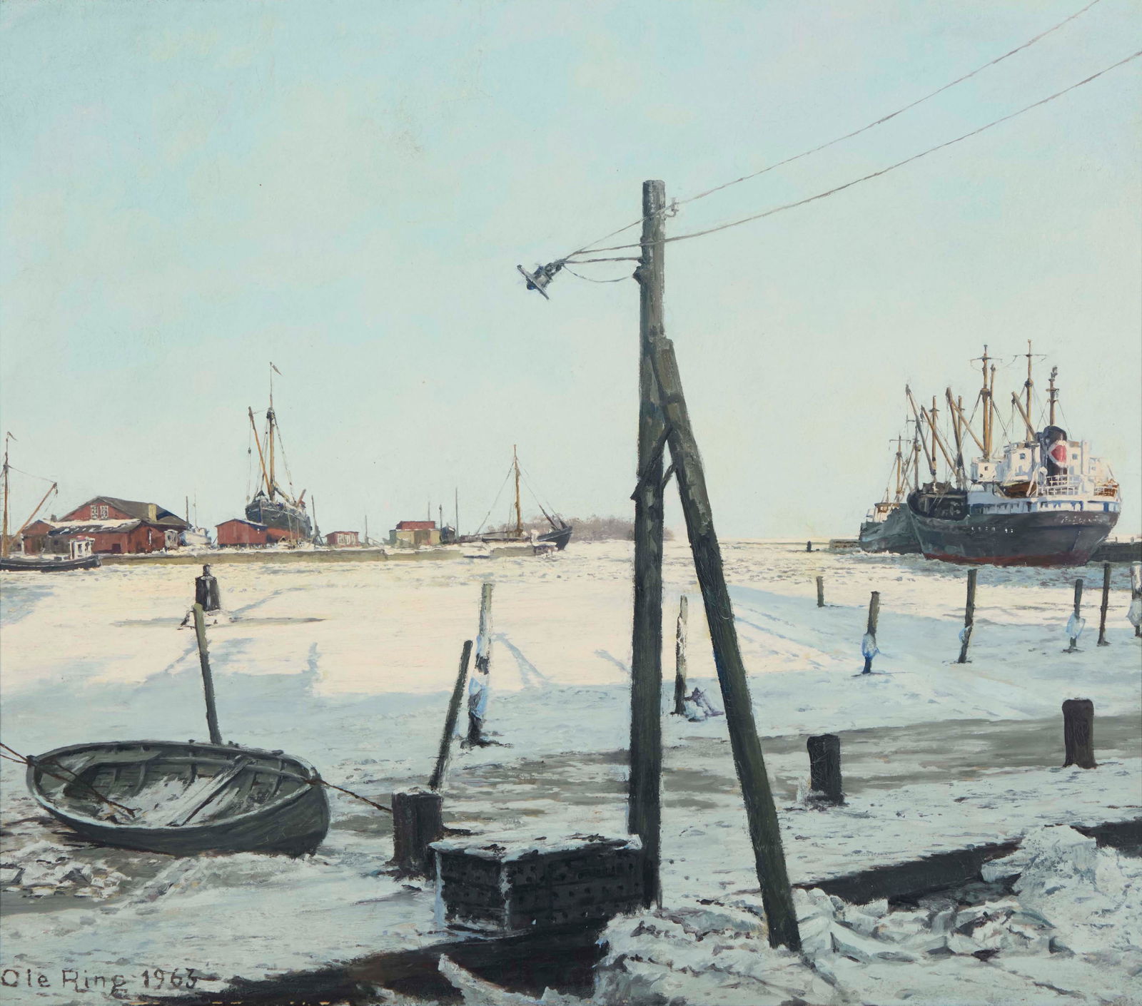 Ole Ring (1902-1972), "Fra Bandholm Havn" (Denmark), 1963 (1 of 6)