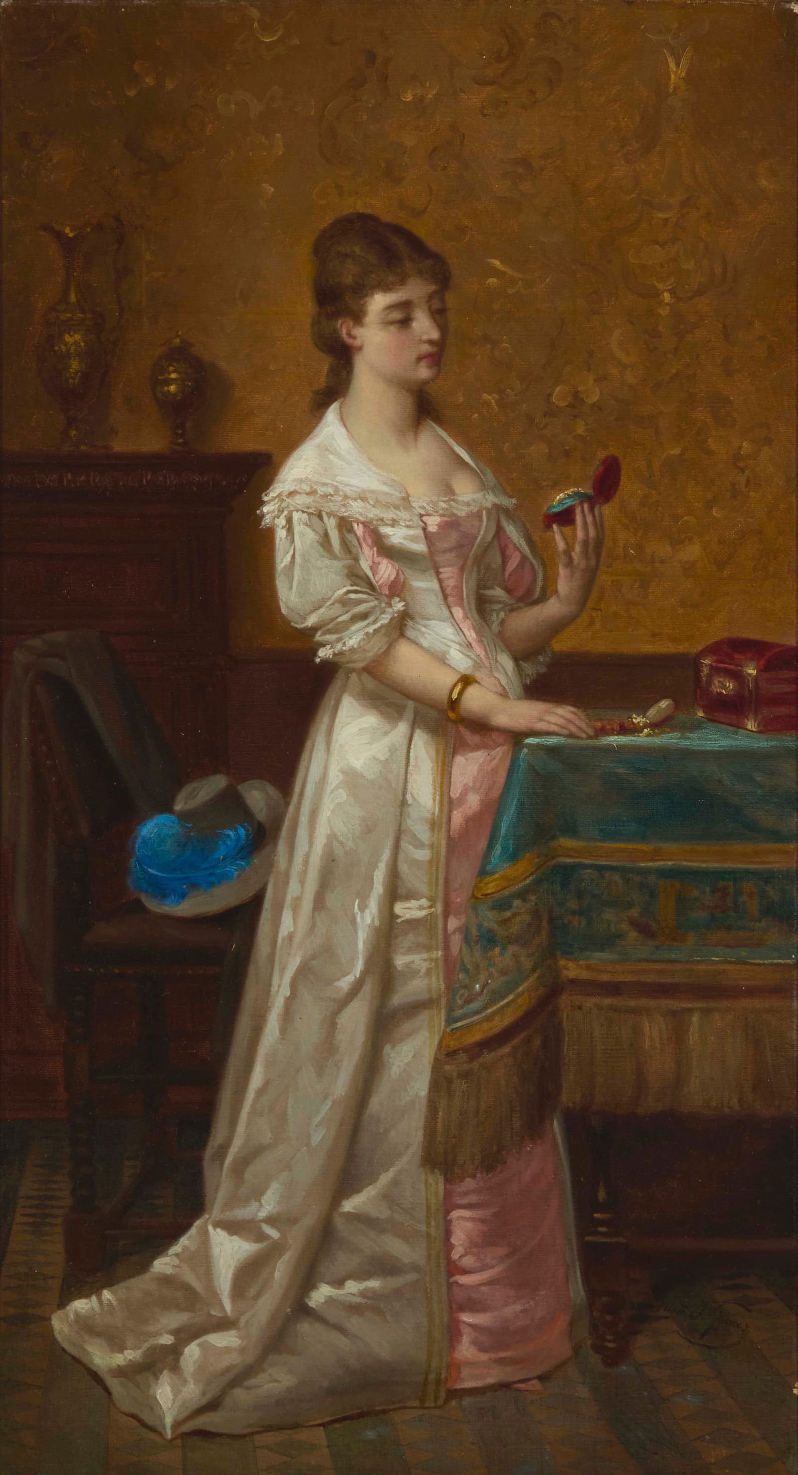 Juan Gomez (19th century), Lady standing in an interior (1 of 9)