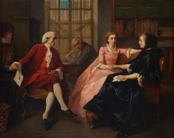 Benjamin Eugene Fichel (1826-1895), Delivering the news, 1855