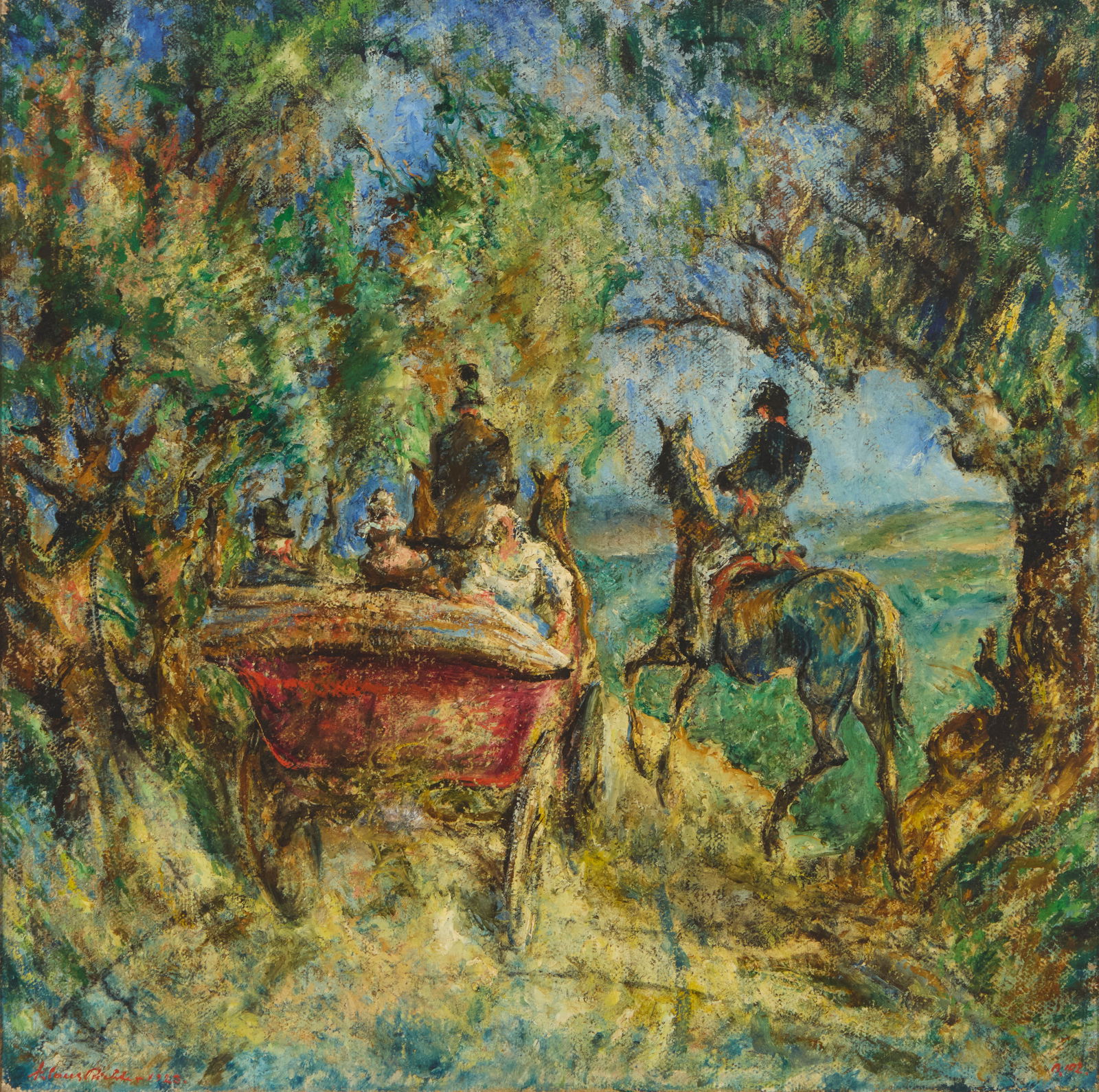 Klaus Richter (1887-1948), Carriage and riders, 1923 (1 of 7)