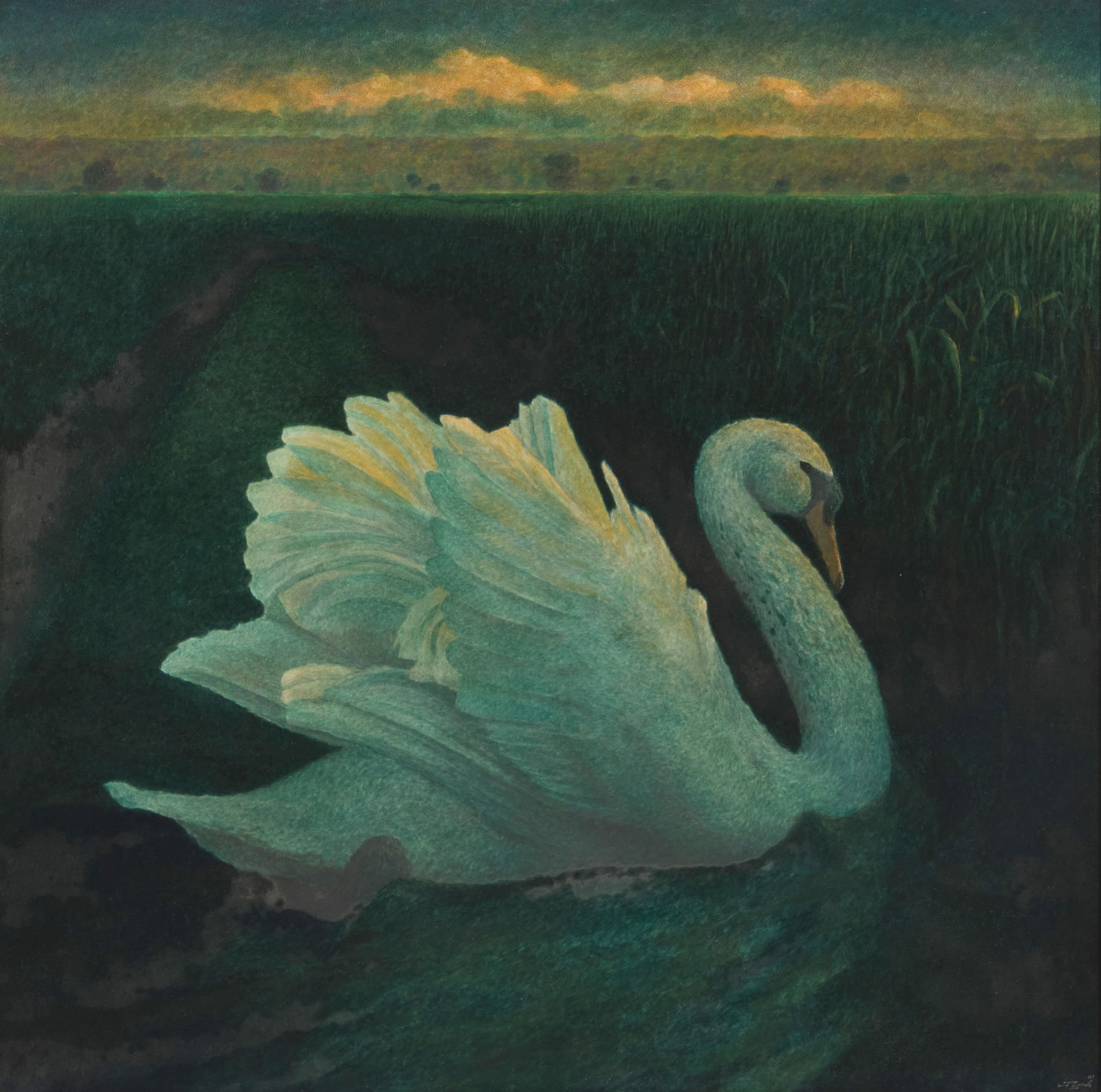 James Lynch (b. 1956), "Swan on the Levels," 2001 (1 of 7)