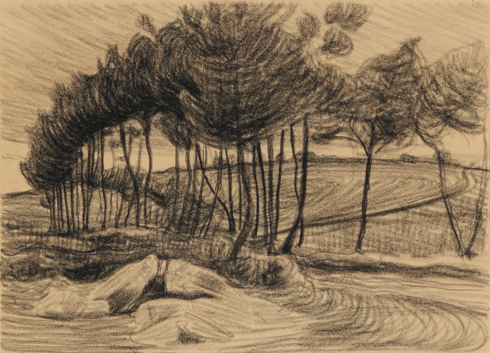 Robert Polhill Bevan (1865-1925), "Poplars," circa 1891-94 (1 of 10)