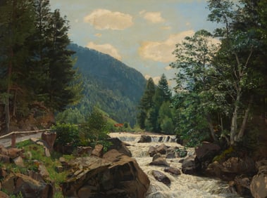 Wilhelm Bartsch (1871-1953), "A Mountainous Ravine"