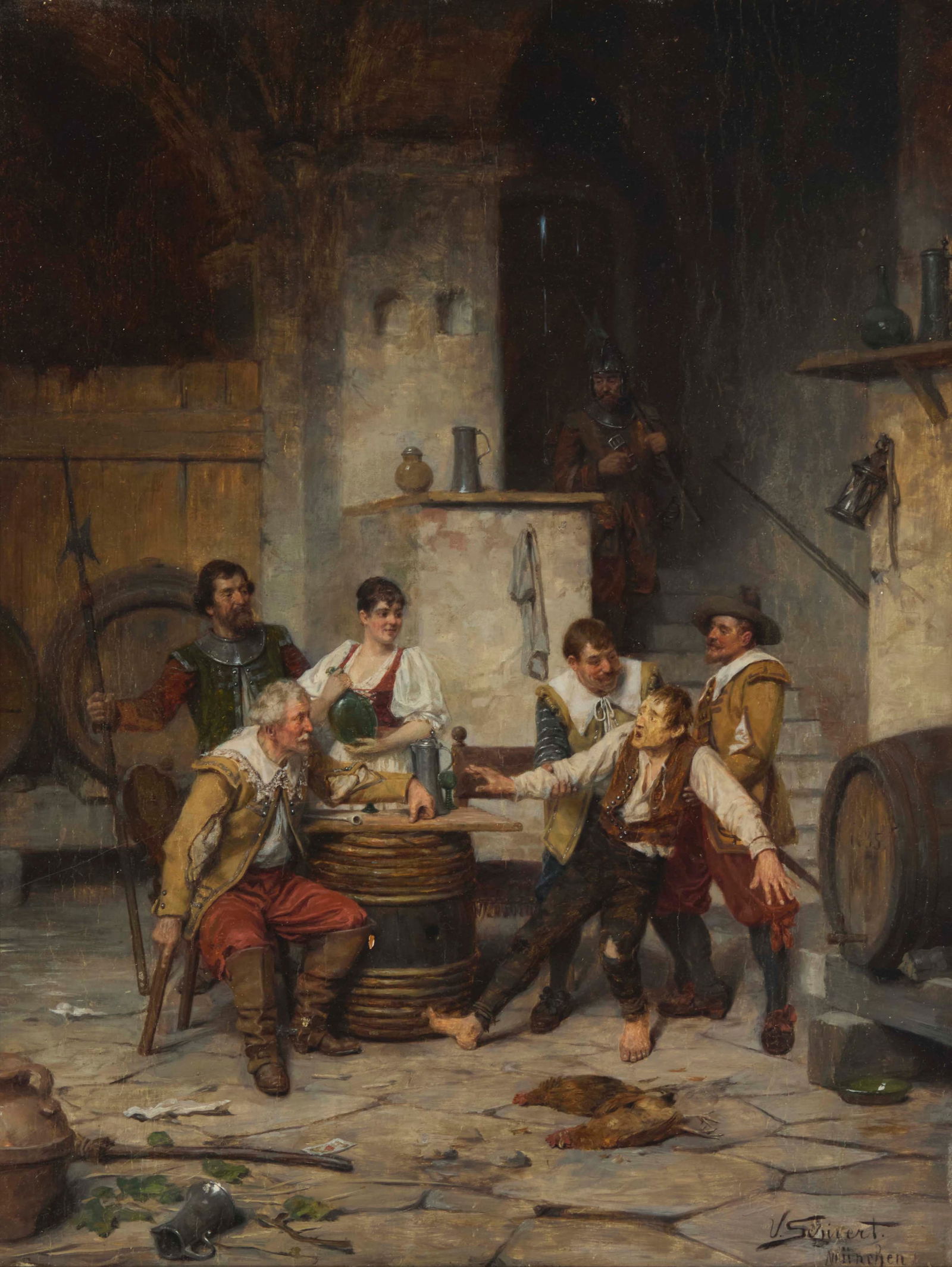 Victor Schivert (1863-1929), Pub genre scene (1 of 5)