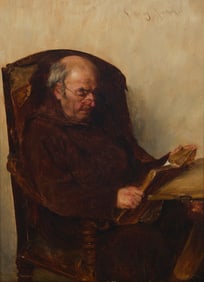 Alfons Spring (1843-1908), "The Student" (aka "Monk Reading")