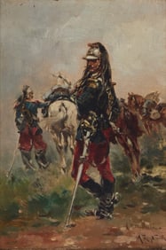 Alphonse-Marie-Adolphe de Neuville (1835-1885), "Cavalry Officer"
