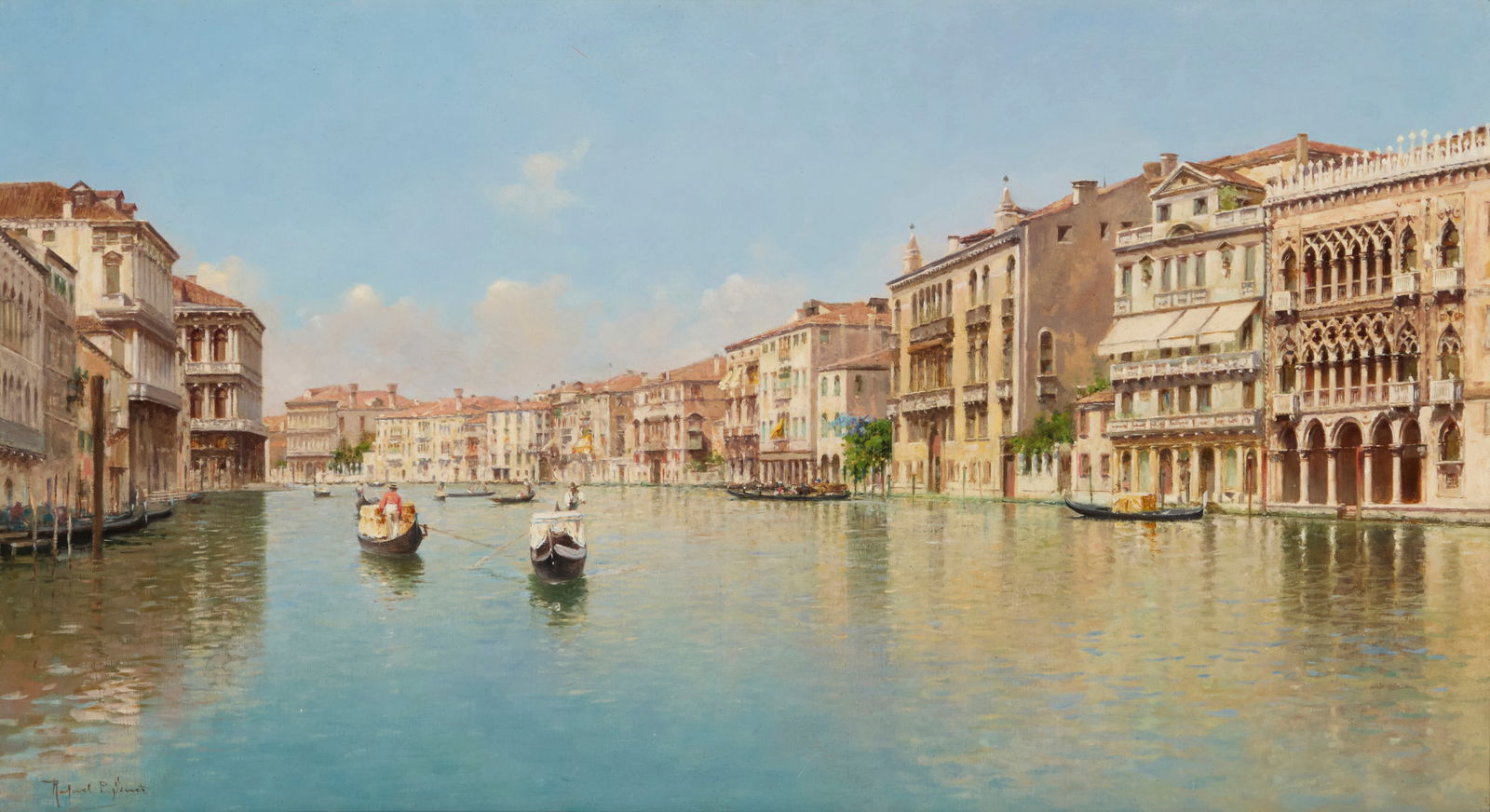 Rafael Senet y Perez (1856-1926), Venetian canal: Rafael Senet y Perez(1856-1926)Venetian canalOil on canvasSigned lower left: Rafael P. Senet; inscribed in pencil, partially indistinctly and likely in another hand, verso: "Uncle ***** / died Jan 191