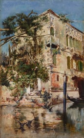 Rafael Contell (1850-n.d.), Venice scene, 1883