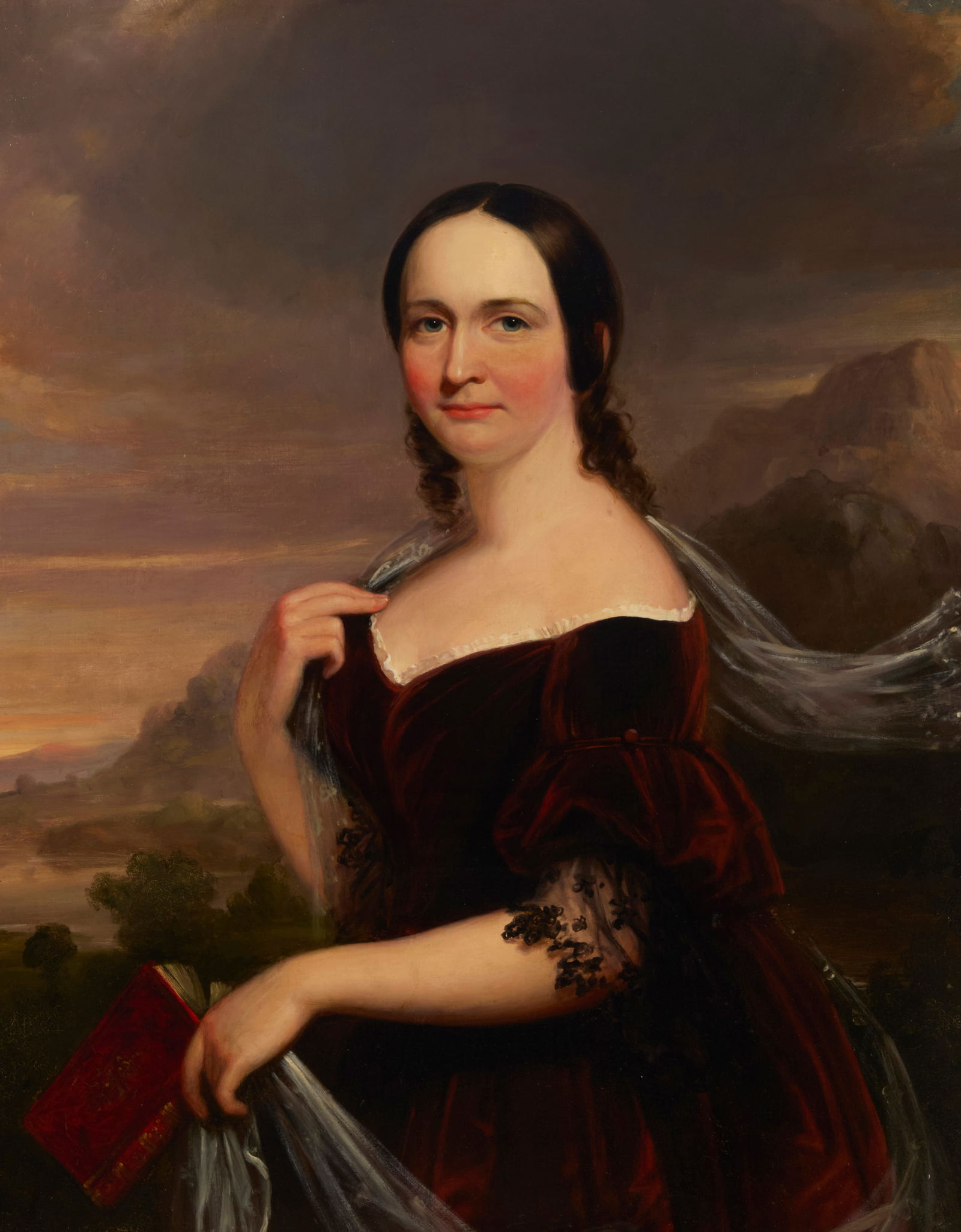 19th Century Continental School: 19th Century Continental SchoolPortrait of a ladyOil on canvas laid to MasoniteUnsigned36" H x 28.375" WProvenance:Private Estate, California