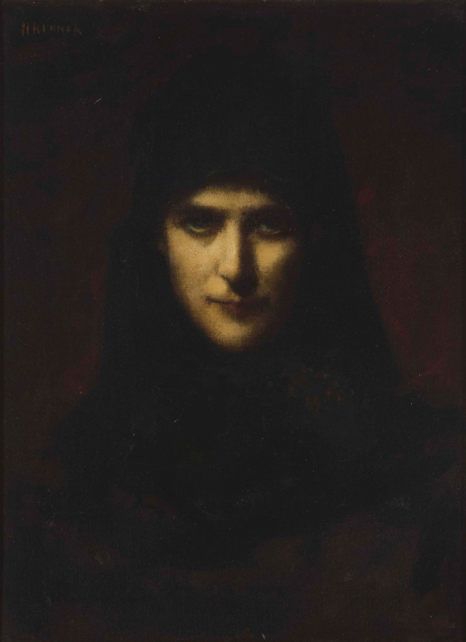 Jean-Jacques Henner (1829-1905), "Piercing Gaze" (1 of 6)