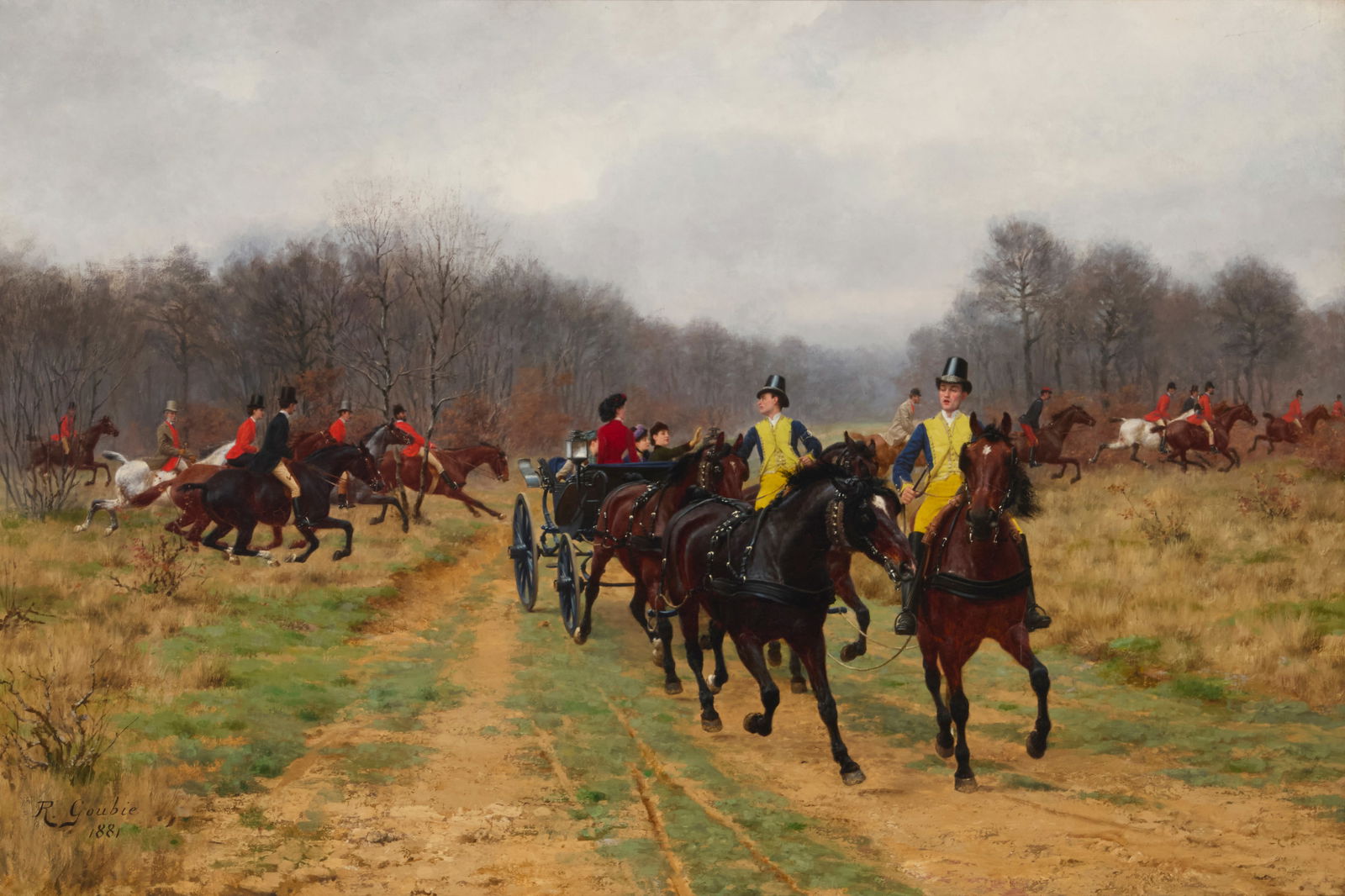 Jean-Richard Goubie (1842-1899), Hunt scene, 1881 (1 of 7)