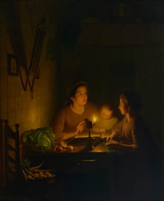 Johannes Rosierse (1818-1901), "The Lesson"