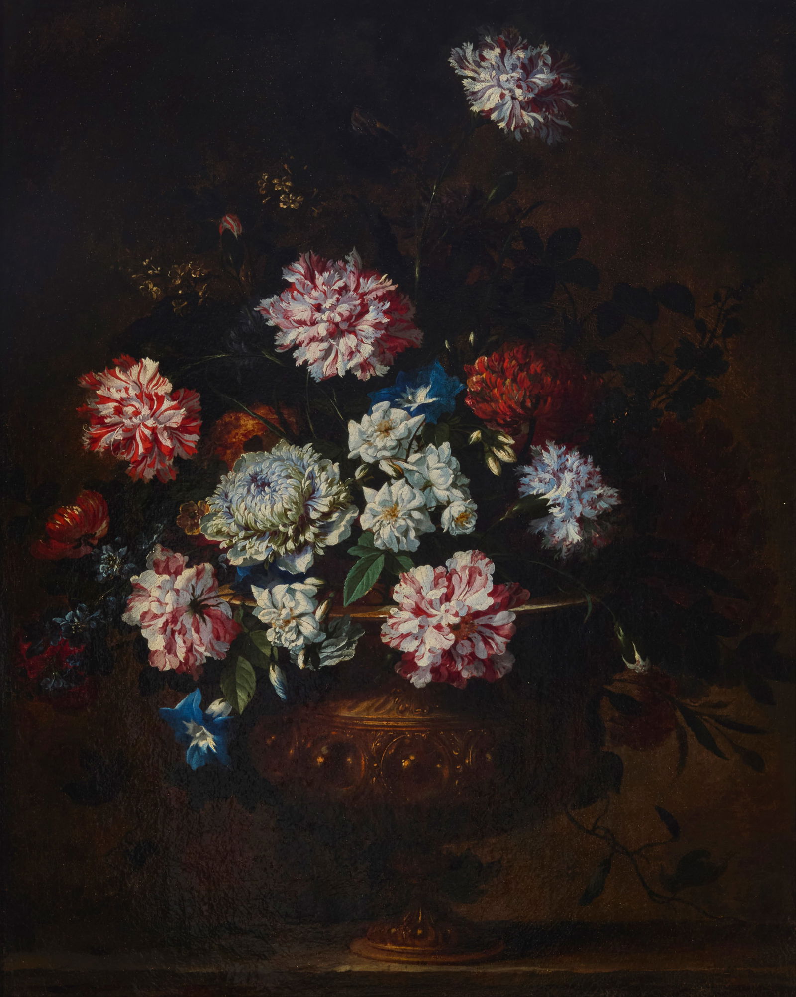 Peter Hardime (1677-1758), Floral still life: Peter Hardime(1677-1758)Floral still lifeOil on canvas laid to canvasUnsigned28.75" H x 23.25" W Provenance:Private Estate, California