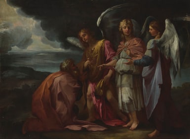 After Gaspare Diziani (1689-1767), Abraham and the Angels