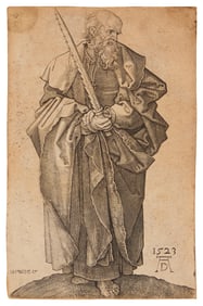 Johannes Wierix (1549-circa 1618), "Saint Simon," after Albrecht D¸rer