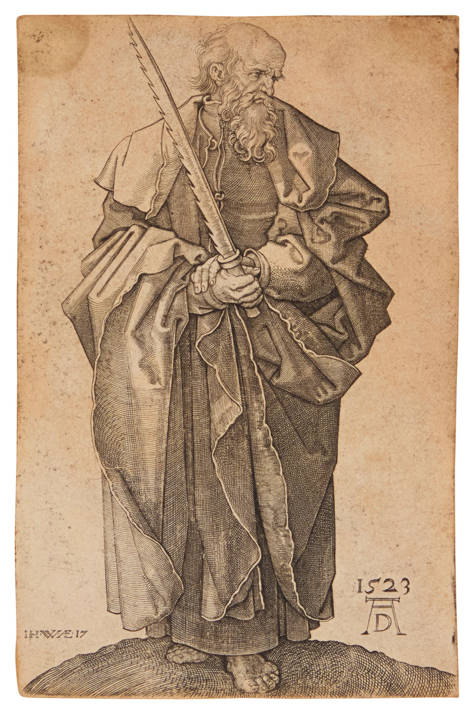 Johannes Wierix (1549-circa 1618), "Saint Simon," after Albrecht D¸rer (1 of 7)