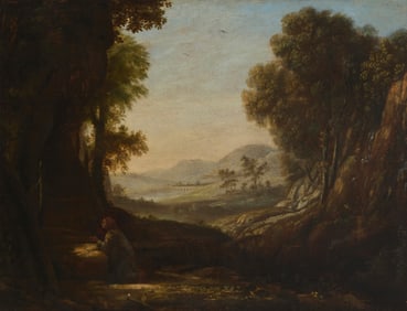 Attributed to Claude Lorraine (1600-1682), Jesus praying in the Garden of Gethsemane