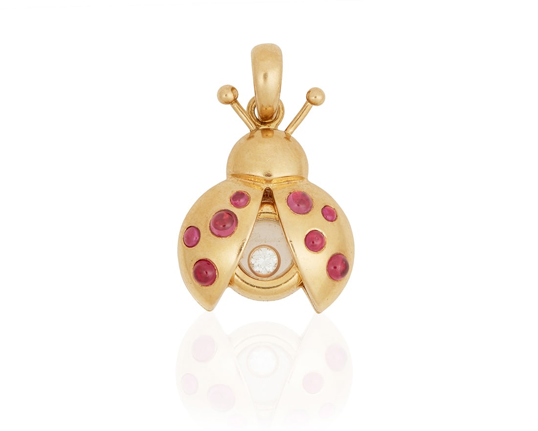 Chopard: An 18K Gold, Ruby and Diamond Pendant (1 of 2)