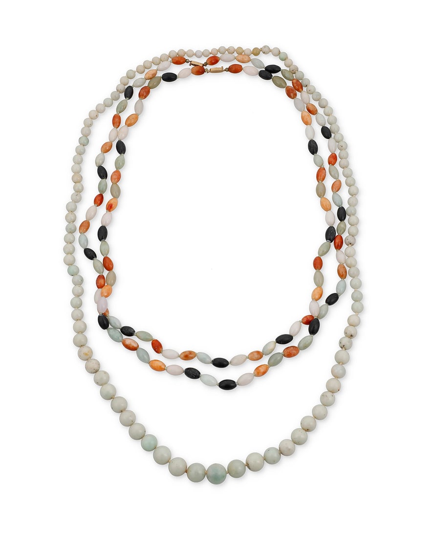 Three Jade Bead Necklaces - 2