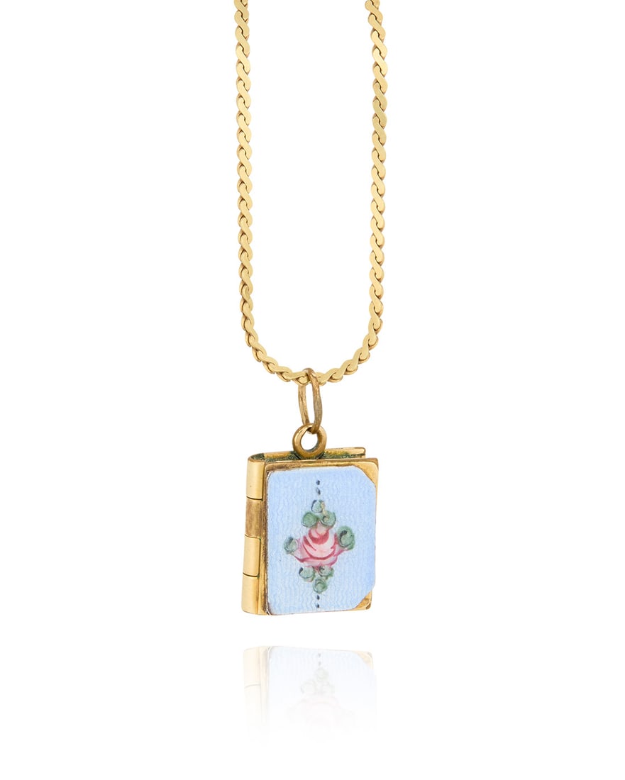 A 14K Gold Chain and Gold-Plated Pendant Necklace (1 of 3)